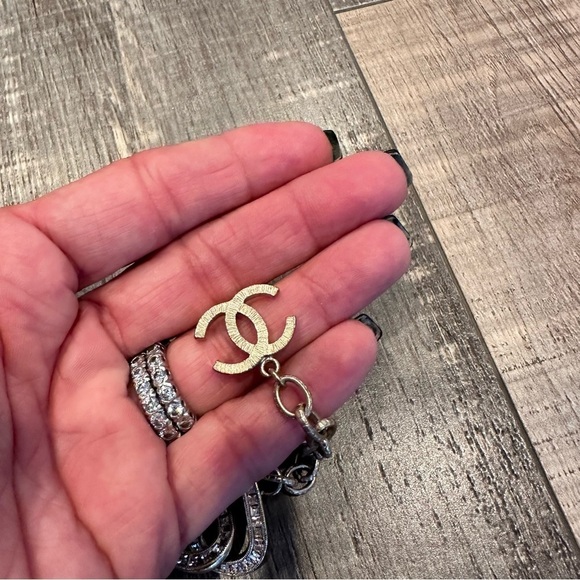 Chanel 2016 Strass link light gold + Swarovski crystal bracelet in original box - Picture 13 of 14